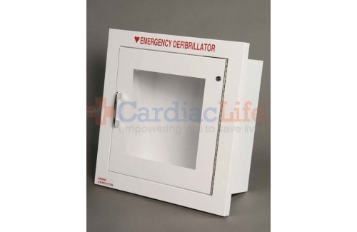 Alarmed AED Wall Cabinet Fire-Rated Semi-Recessed