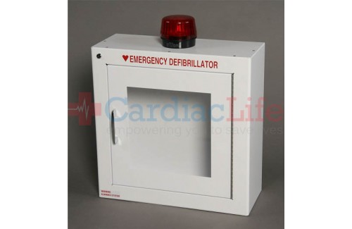 AED Wall Cabinet Surface Mount with Alarm & Strobe