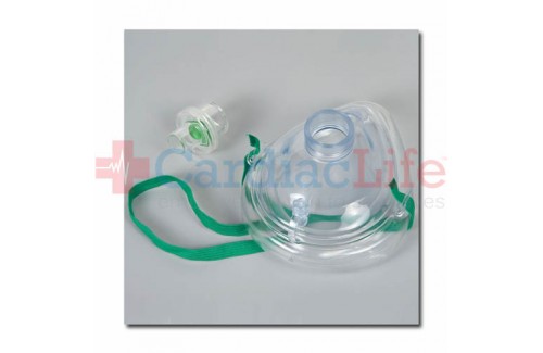 Adult CPR Mask w/One-Way Valve in Plastic Bag