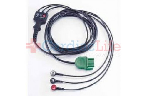 Physio-Control LIFEPAK 1000 ECG/EKG Monitoring Cable, 3-wire (Lead II)
