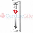 AED Sign With Arrow Plastic - 4" x 18"  