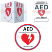 AED Static cling sign and AED LOCATION Standout Sign