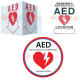 AED Static cling sign and AED LOCATION Standout Sign